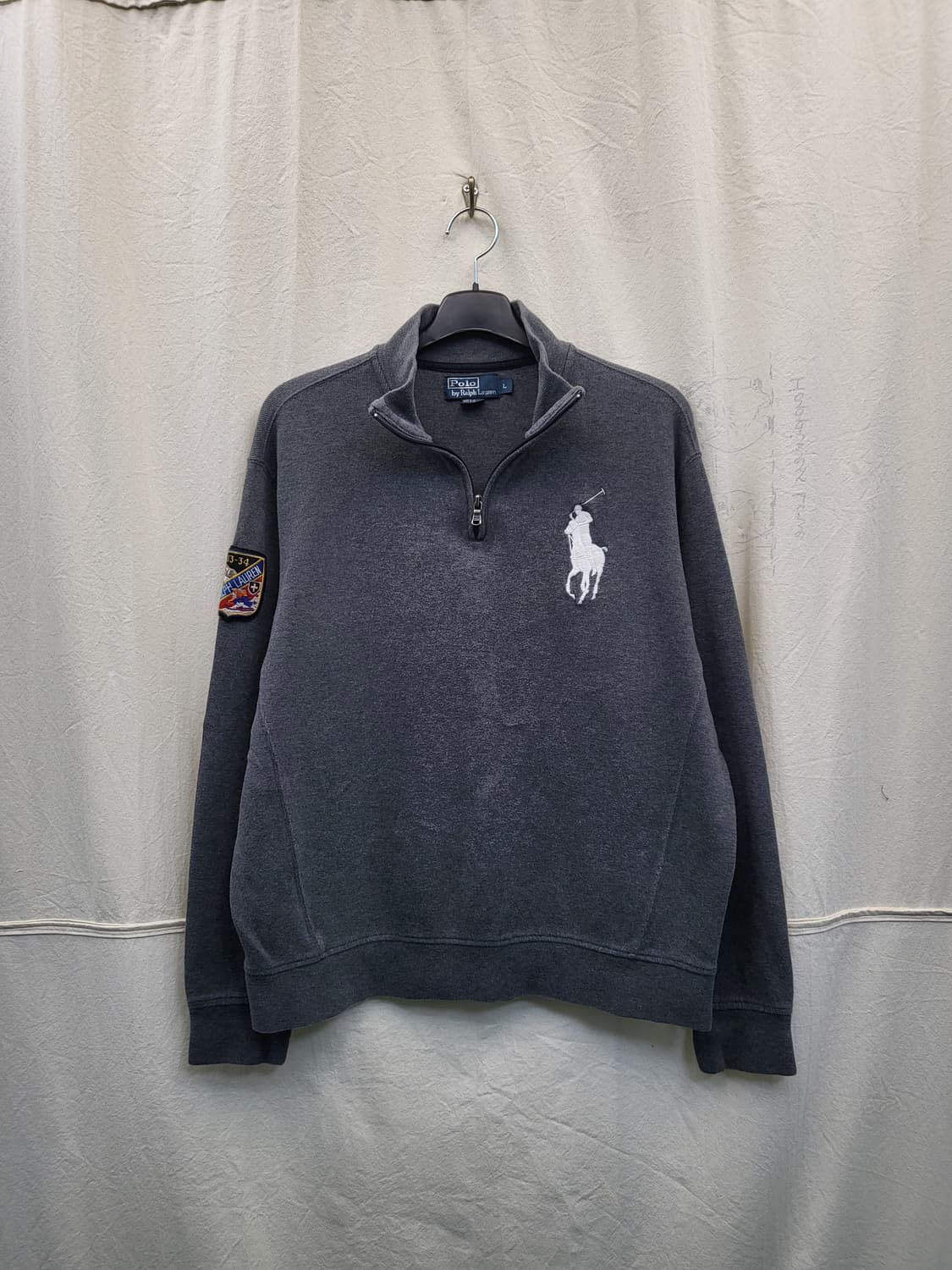 폴로 랄프로렌 빅포니 하프집업 그레이 상품이미지1