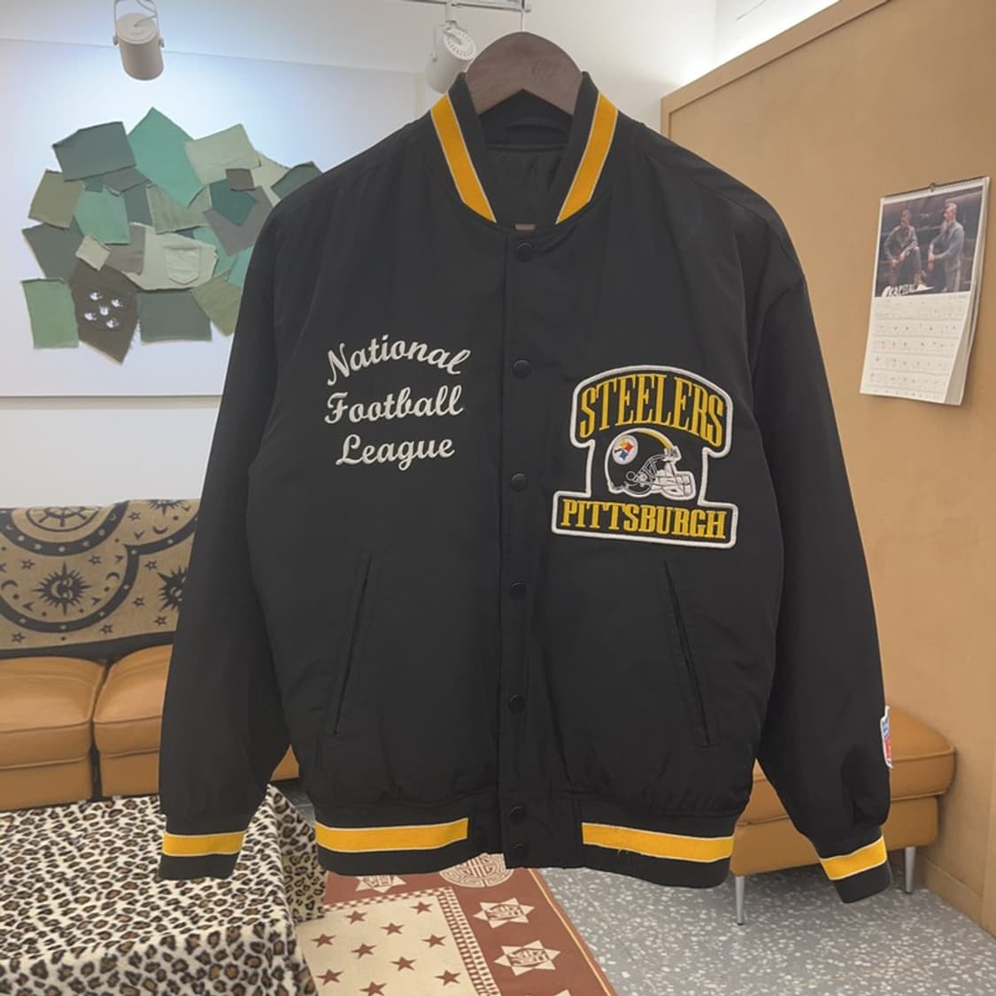 NFL 피츠버그 스틸러스 올드스쿨 레트로 바시티자켓 S C08759 상품이미지3