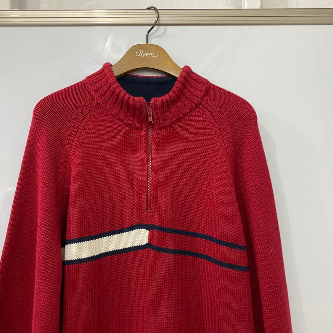 타미 빅로고 니트 반집업(XL) 상품이미지3