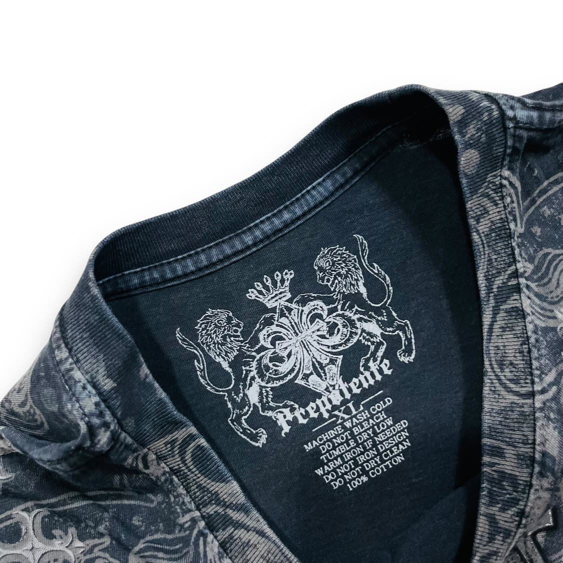Prepotente Skull-washed cross T-shirt 상품이미지5