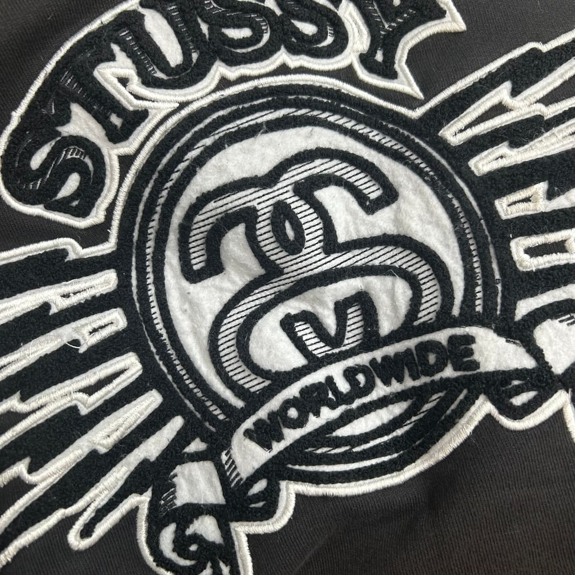 STUSSY 90’s 스투시 블랙 바시티 자켓 상품이미지7
