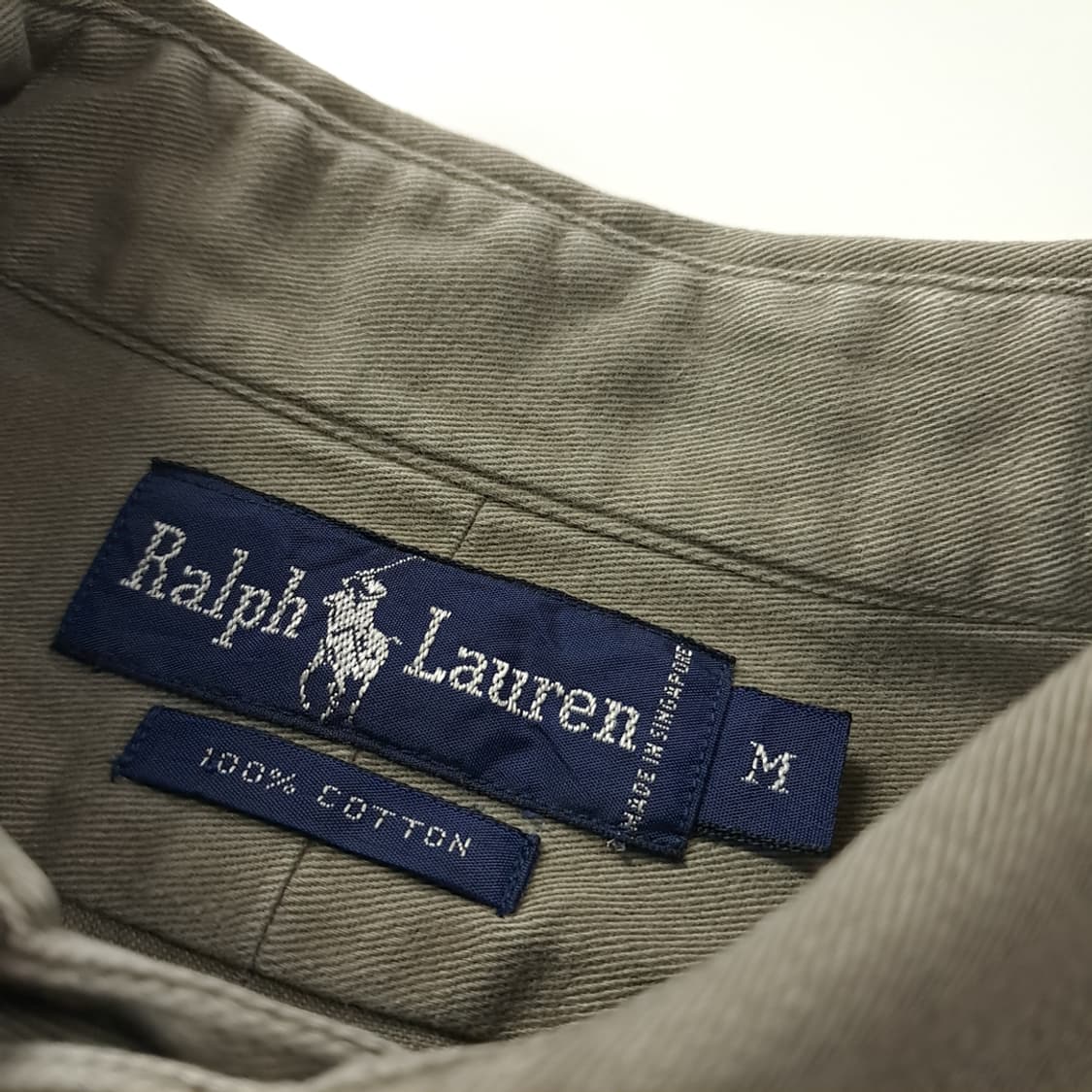 CK466 M 폴로 90s 싱가포르판 그레이지카키 셔츠 남방 상품이미지3