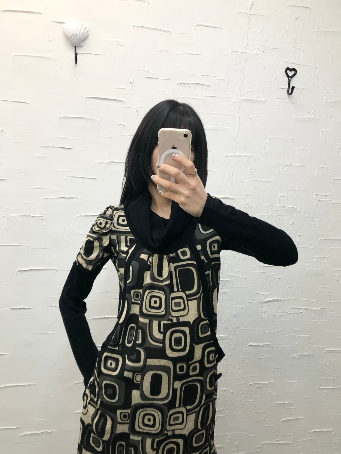 retro geo pattern dress 상품이미지3