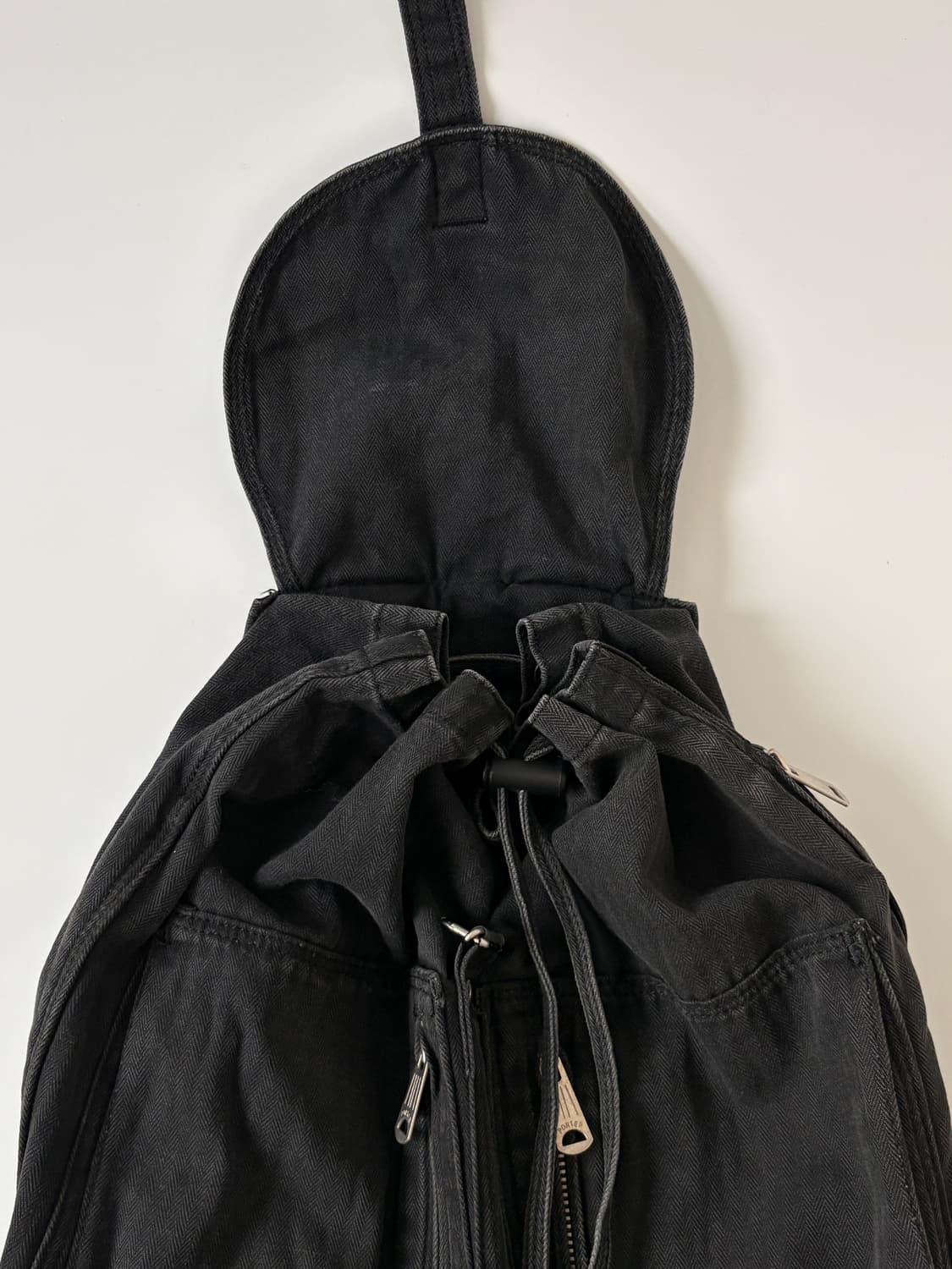 Twill Cotton Rucksack (Black) 상품이미지7