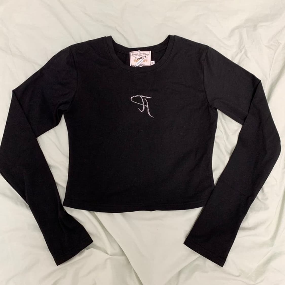 쓰리타임즈 쥬얼 롱 슬리브 블랙 M 상품이미지3