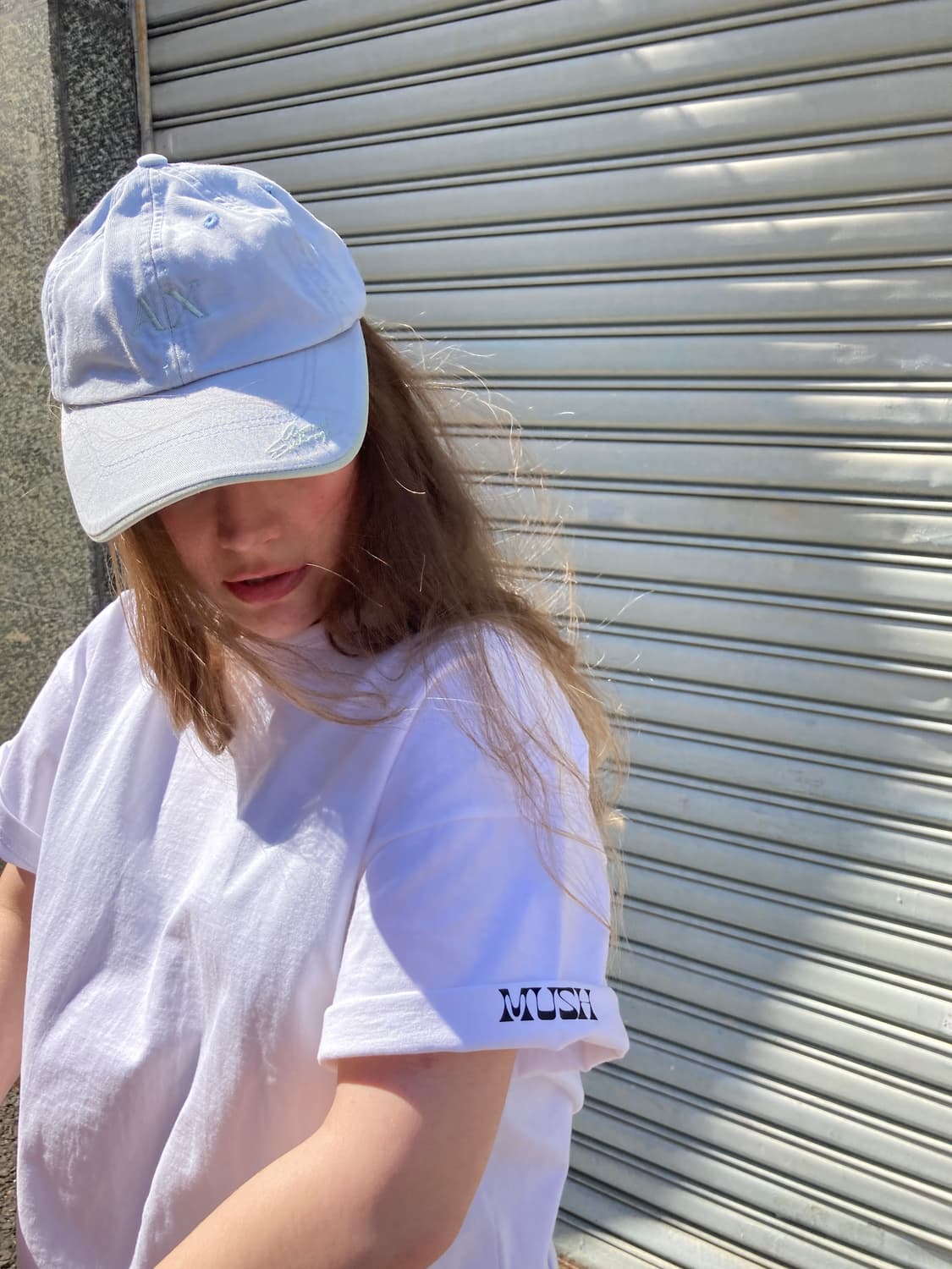 Armani Exchange 파스텔 블루 캡 상품이미지1