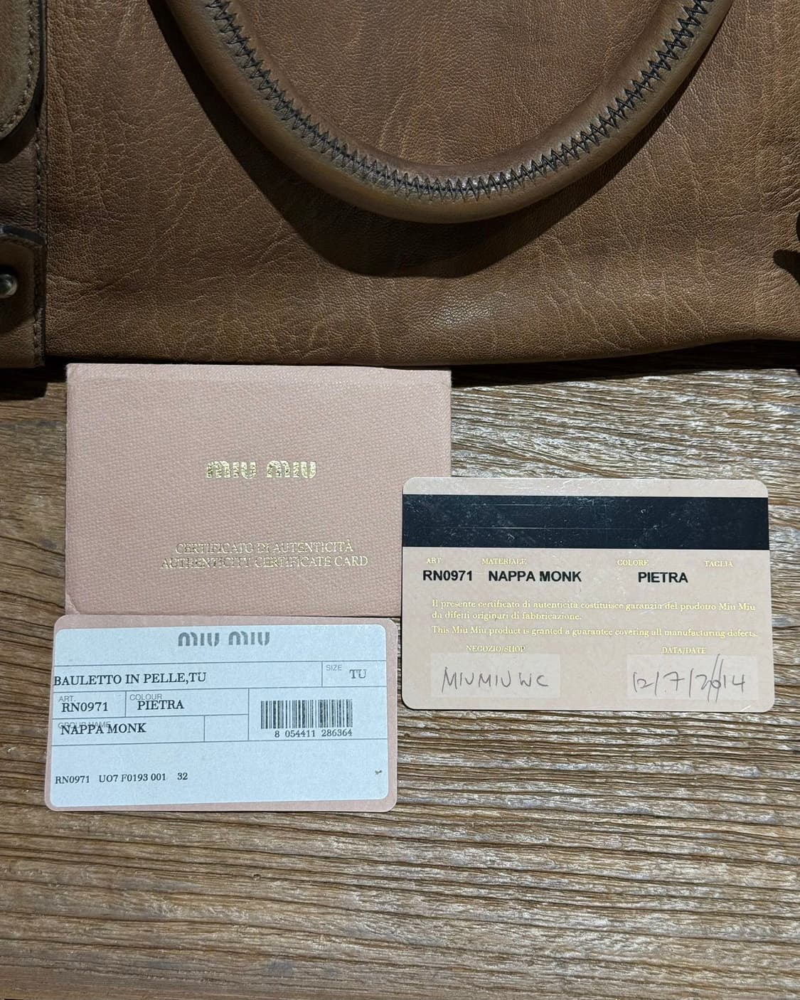 미우미우 브라운 비텔로 럭스 사첼 투웨이 토트백 상품이미지8