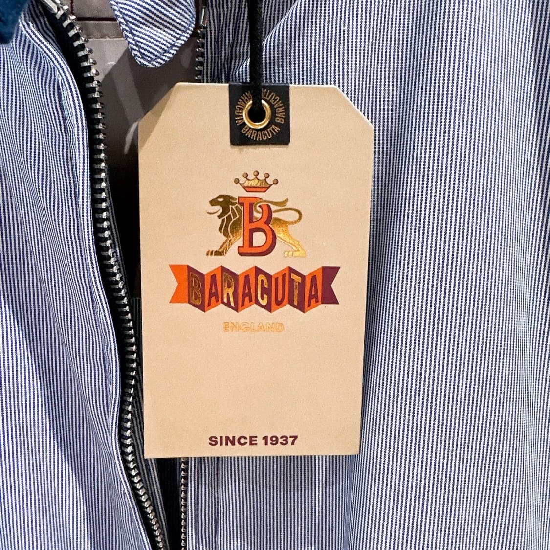 바라쿠타 남성 멀티스트라이프 블루종 자켓 점퍼  상품이미지4