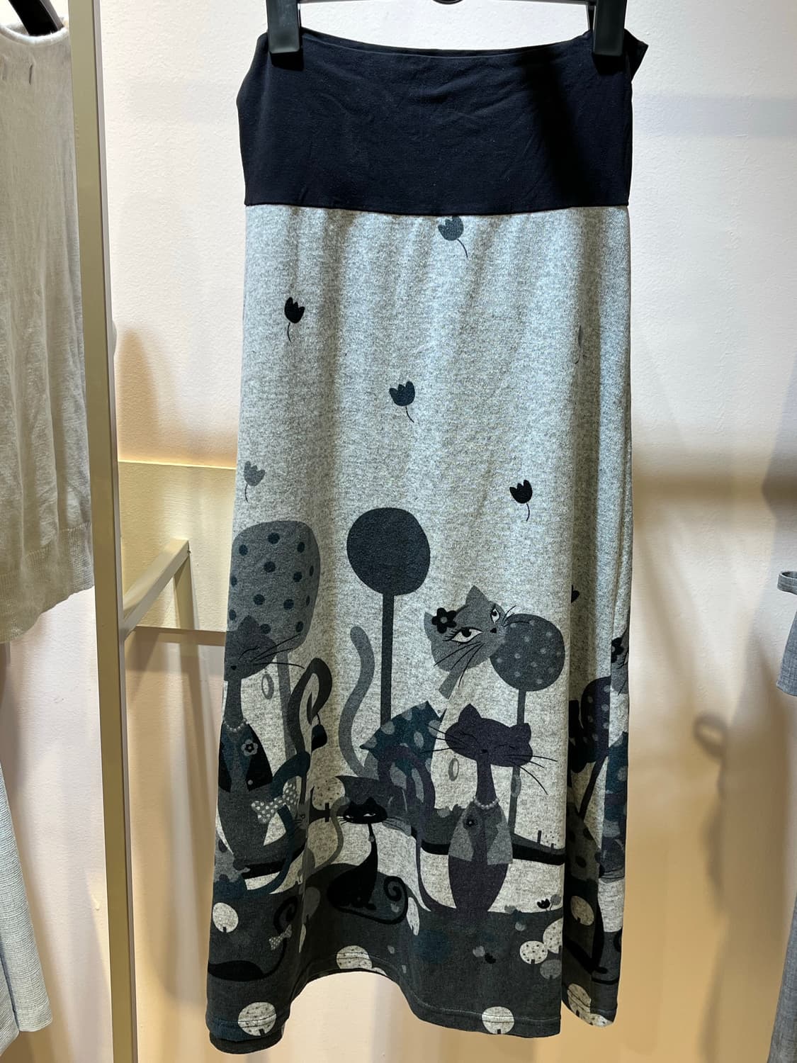 일본 고양이 니트스커트 상품이미지2