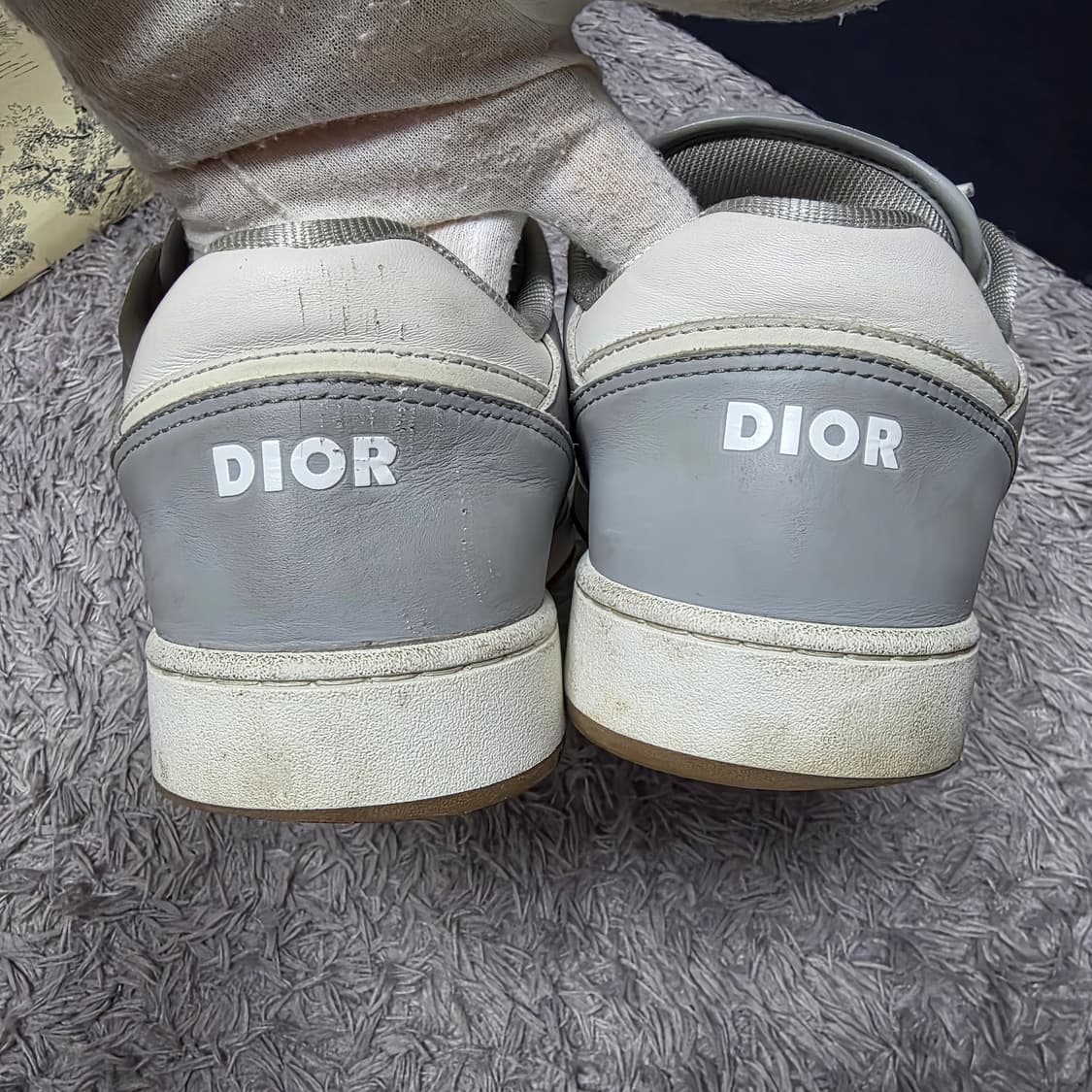 {클로젯}[40.5][풀구성]디올 오블리크 B27 스니커즈 그레이 상품이미지7