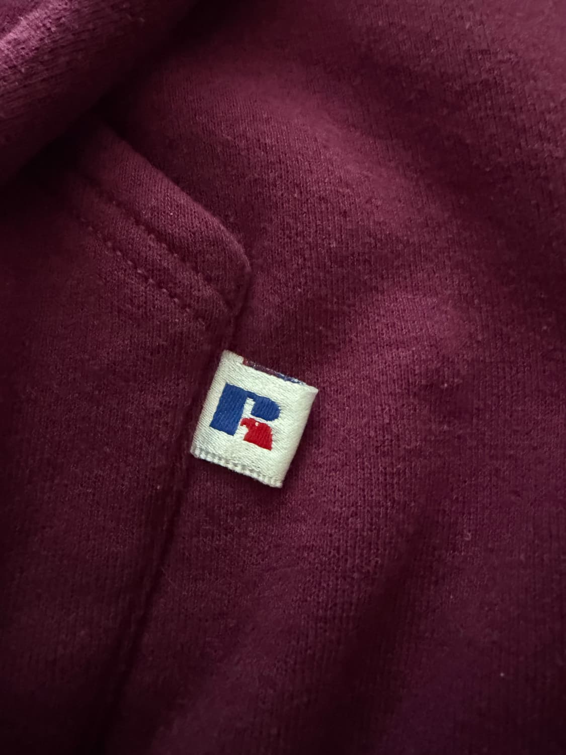 90‘s 러셀 usa xl 버건디후드 상품이미지4