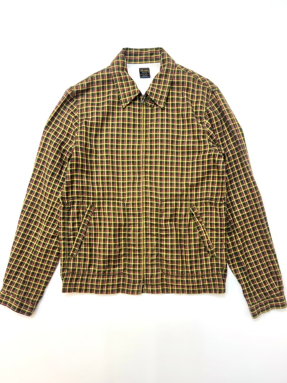 Beams 빔즈 타탄체크 블루종 자켓 집업 상품이미지1