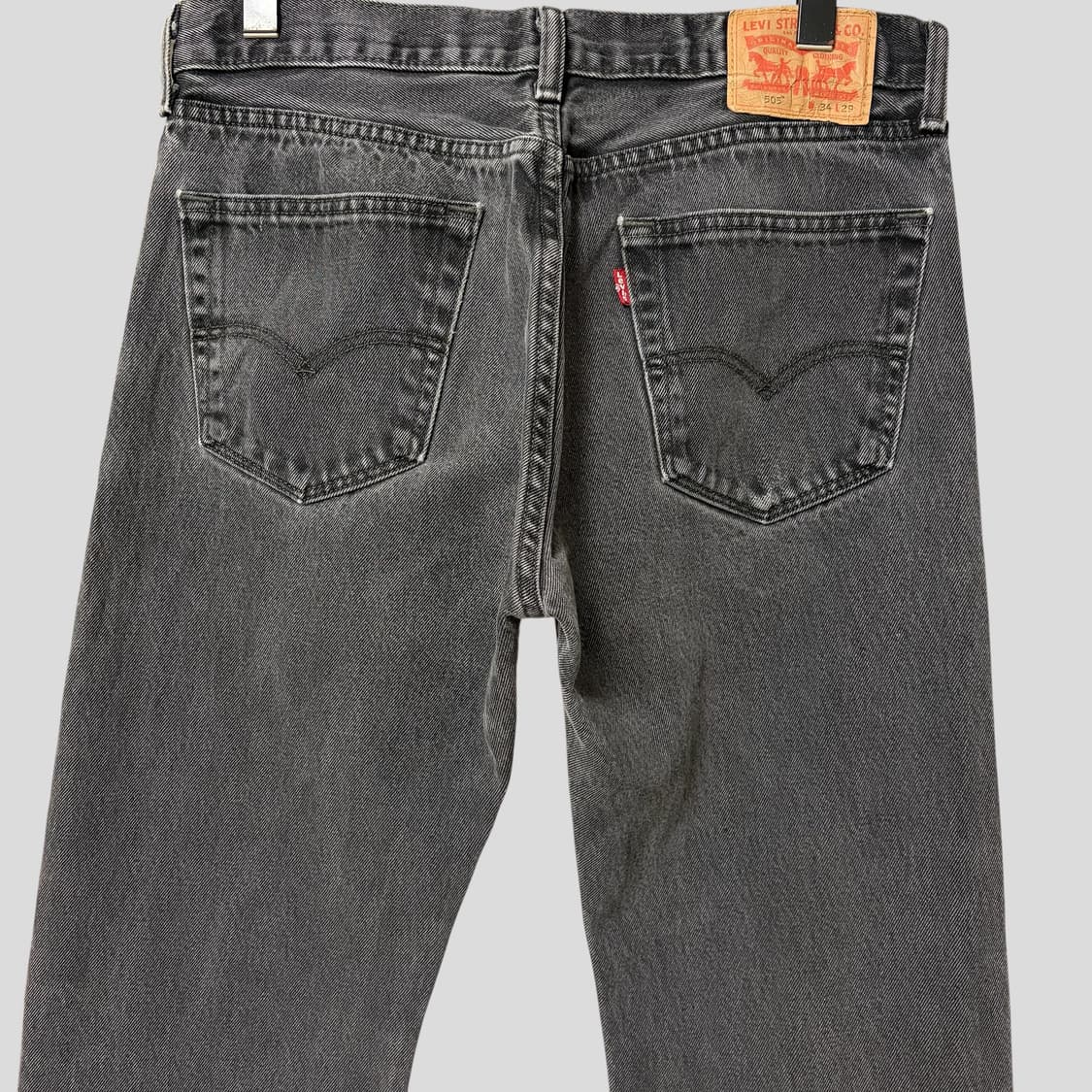 (34)리바이스505 흑청 데님 청바지 상품이미지5