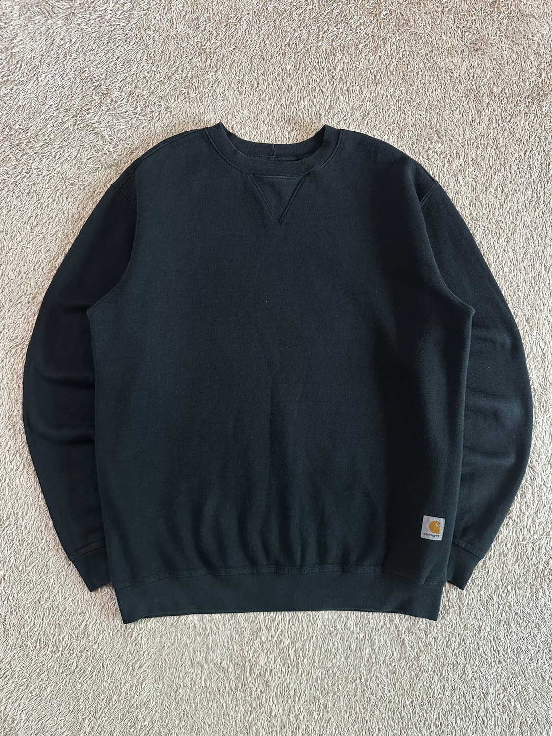 칼하트 CARHARTT 미드웨이트 오리지널핏 맨투맨 블랙 상품이미지1