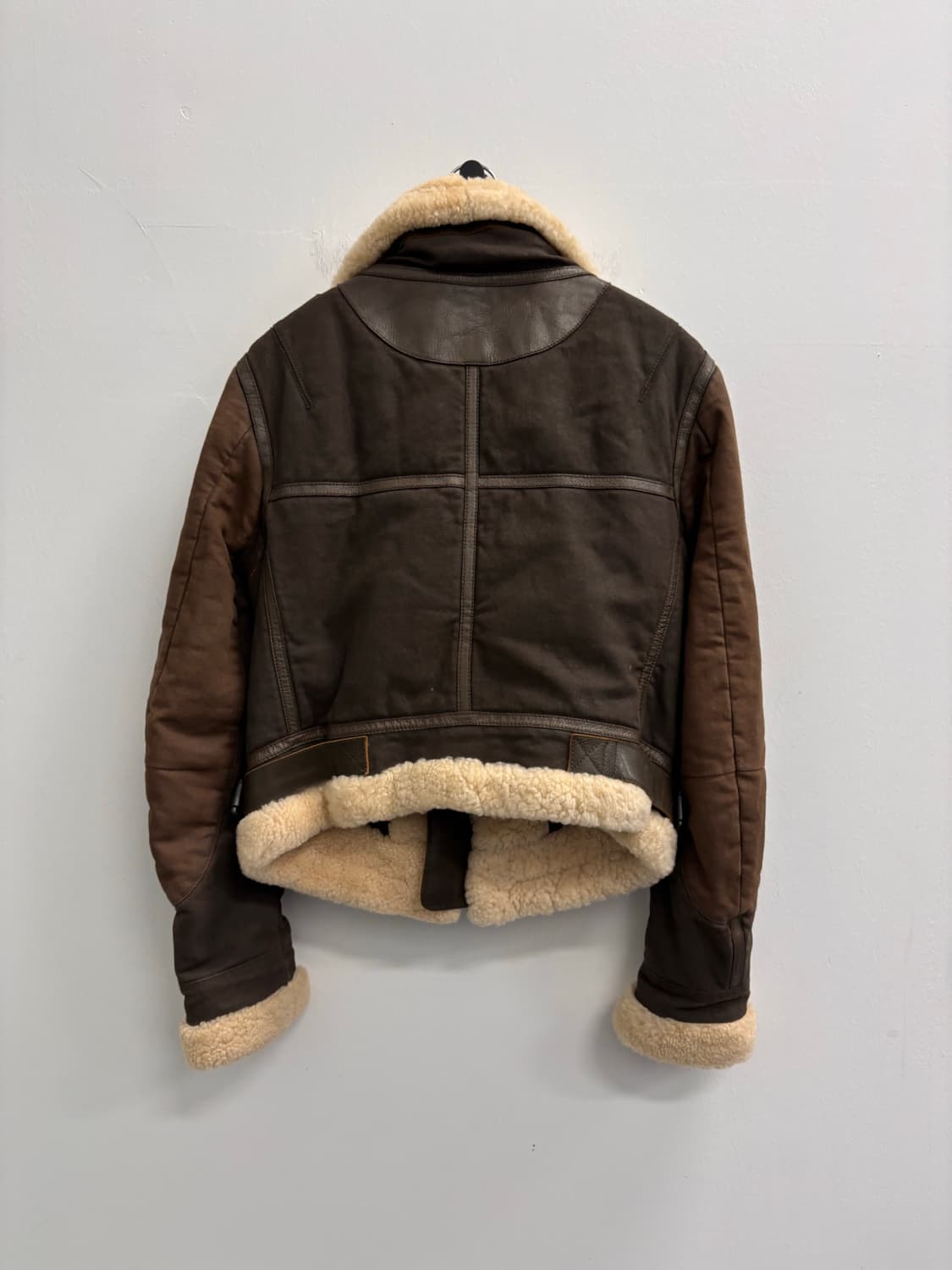 시스템(SYSTEM) 빈티지 레이어드 믹스 양털 무스탕 자켓 상품이미지4