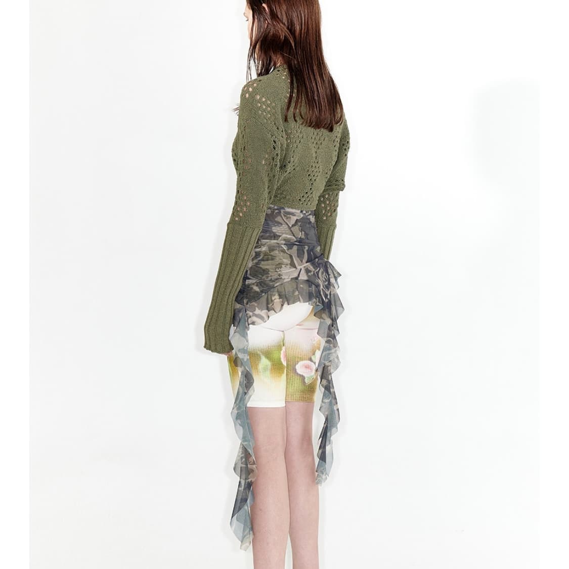 오픈 와이와이 Argyle Pointelle Knit Bolero 상품이미지2