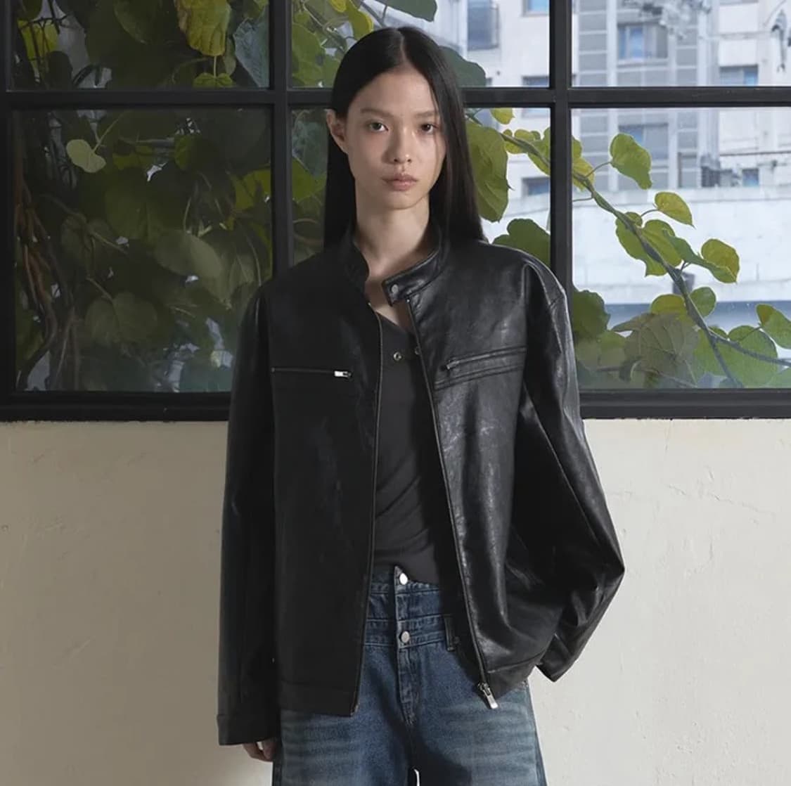 오데스 레더 집업 자켓 상품이미지1