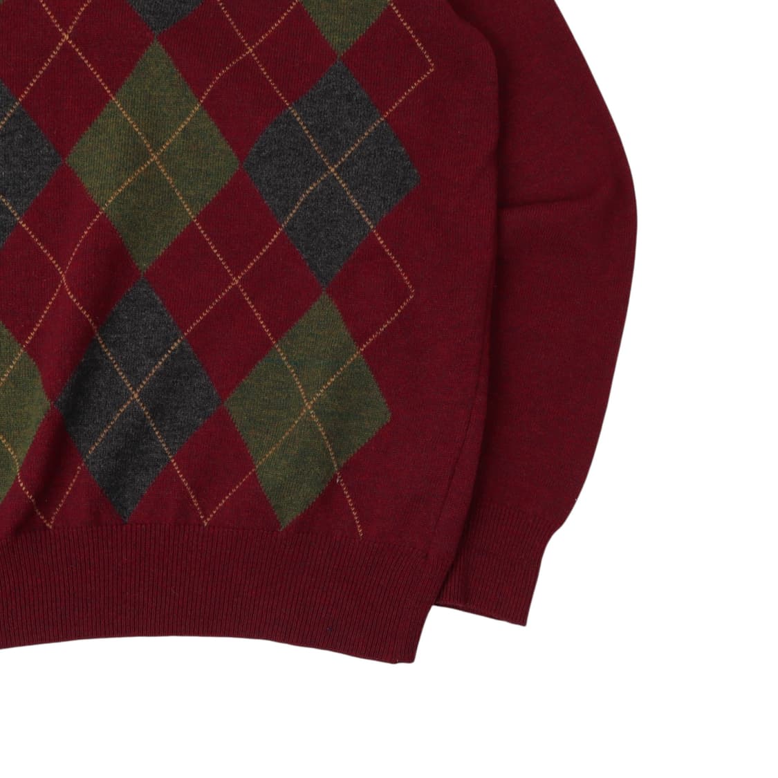 라코스테 레드 아가일 브이넥 니트 상품이미지4