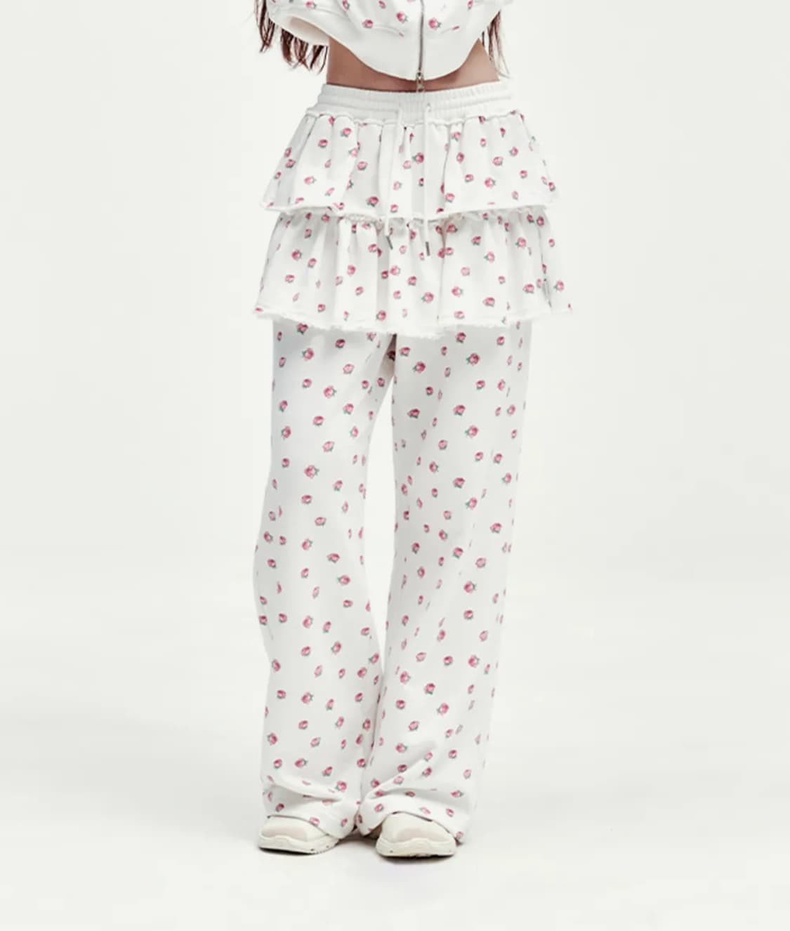 새상품)유희 플라워패턴 레이어드 스커트 팬츠 상품이미지1