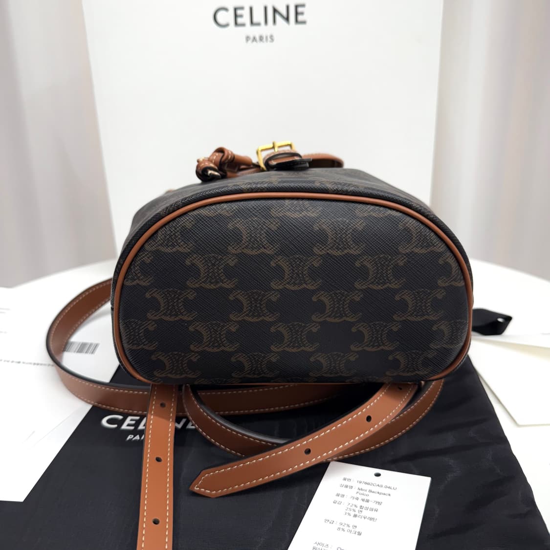 [풀박스] 셀린느 트리옹프 폴코 미니 백팩 탄 상품이미지7