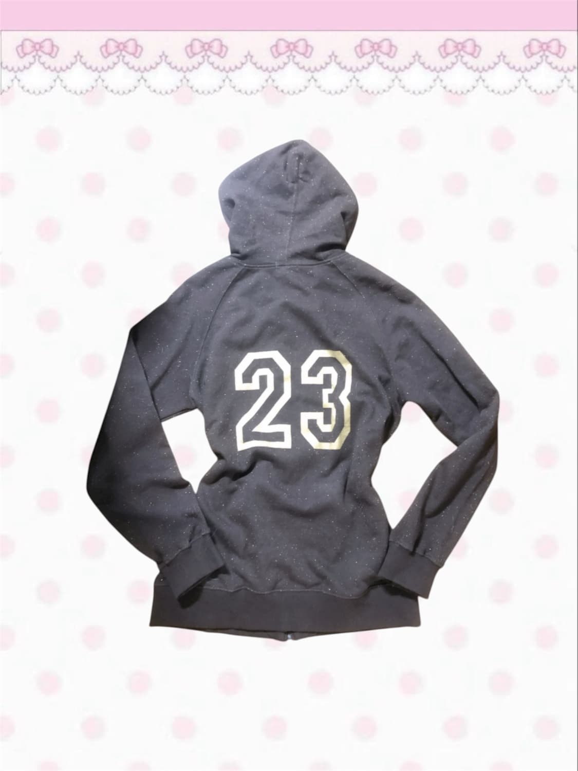 빈티지 금장 은사 팔 초코 브라운 후드집업 라떼갸루 러힙 상품이미지2