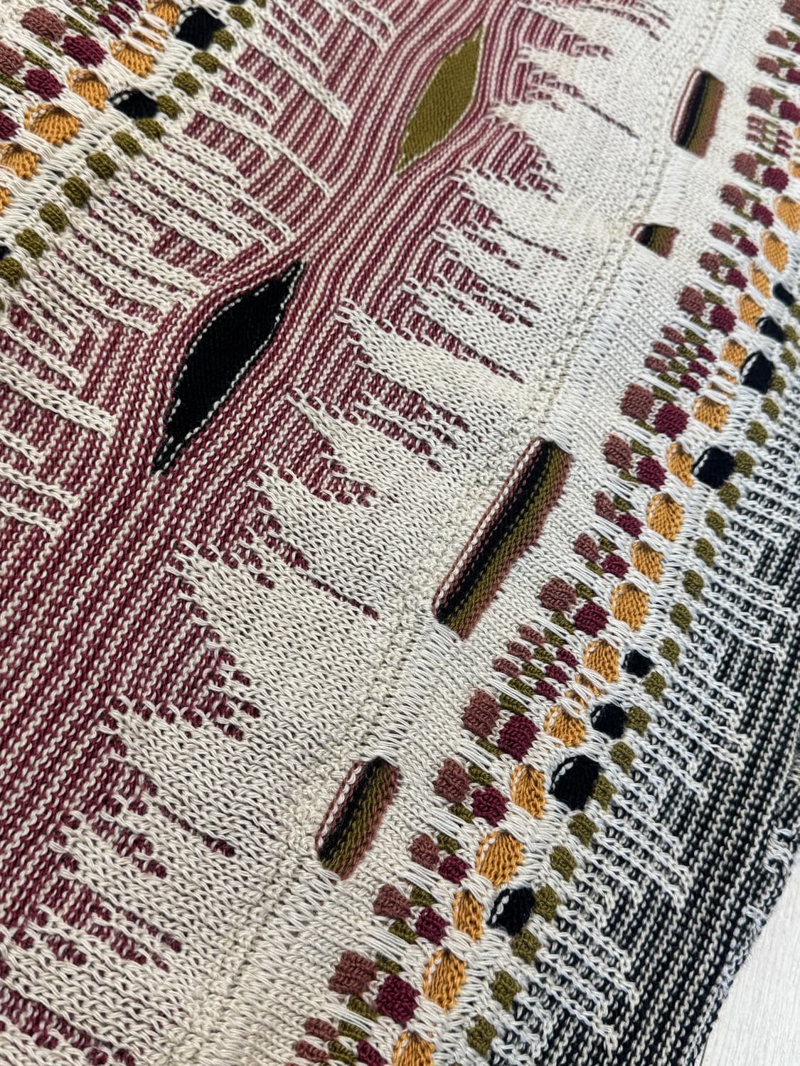 90s Klaroo 퓨어울100% 케이블니트가디건 상품이미지6