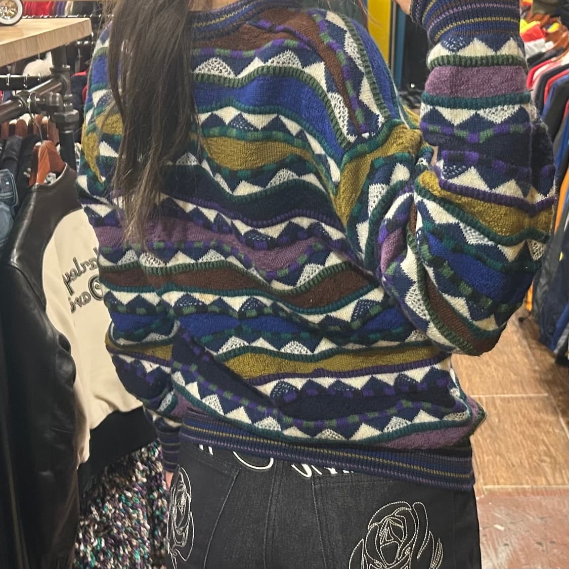 [HI] 지오메트릭 패턴 울 니트 상품이미지5