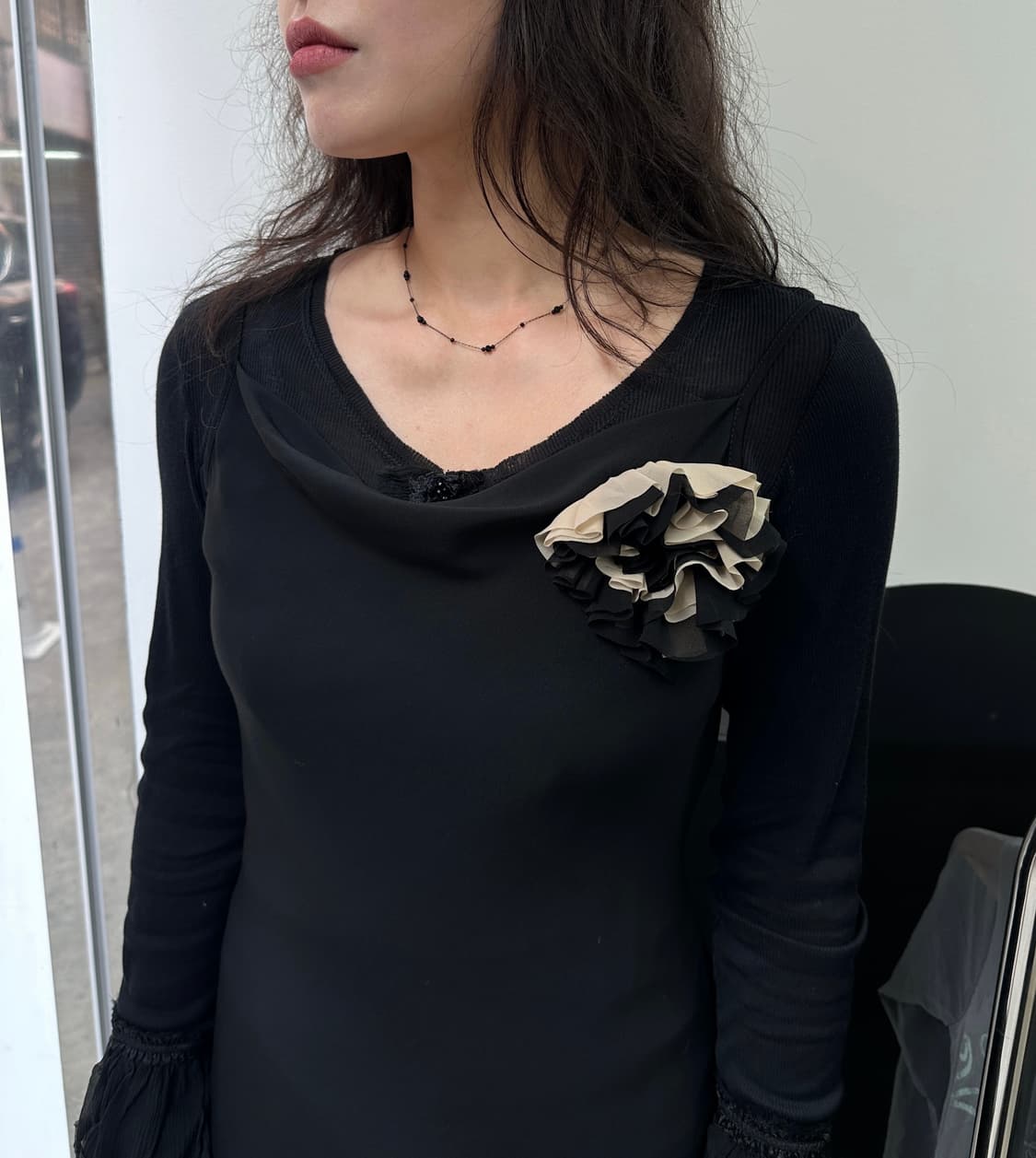 Noir Rhythm Beaded Choker Necklace 상품이미지7