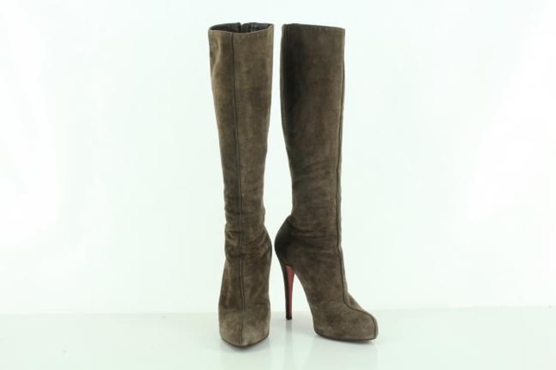 CHRISTIAN LOUBOUTIN 스틸레토 스웨이드 롱부츠 상품이미지2