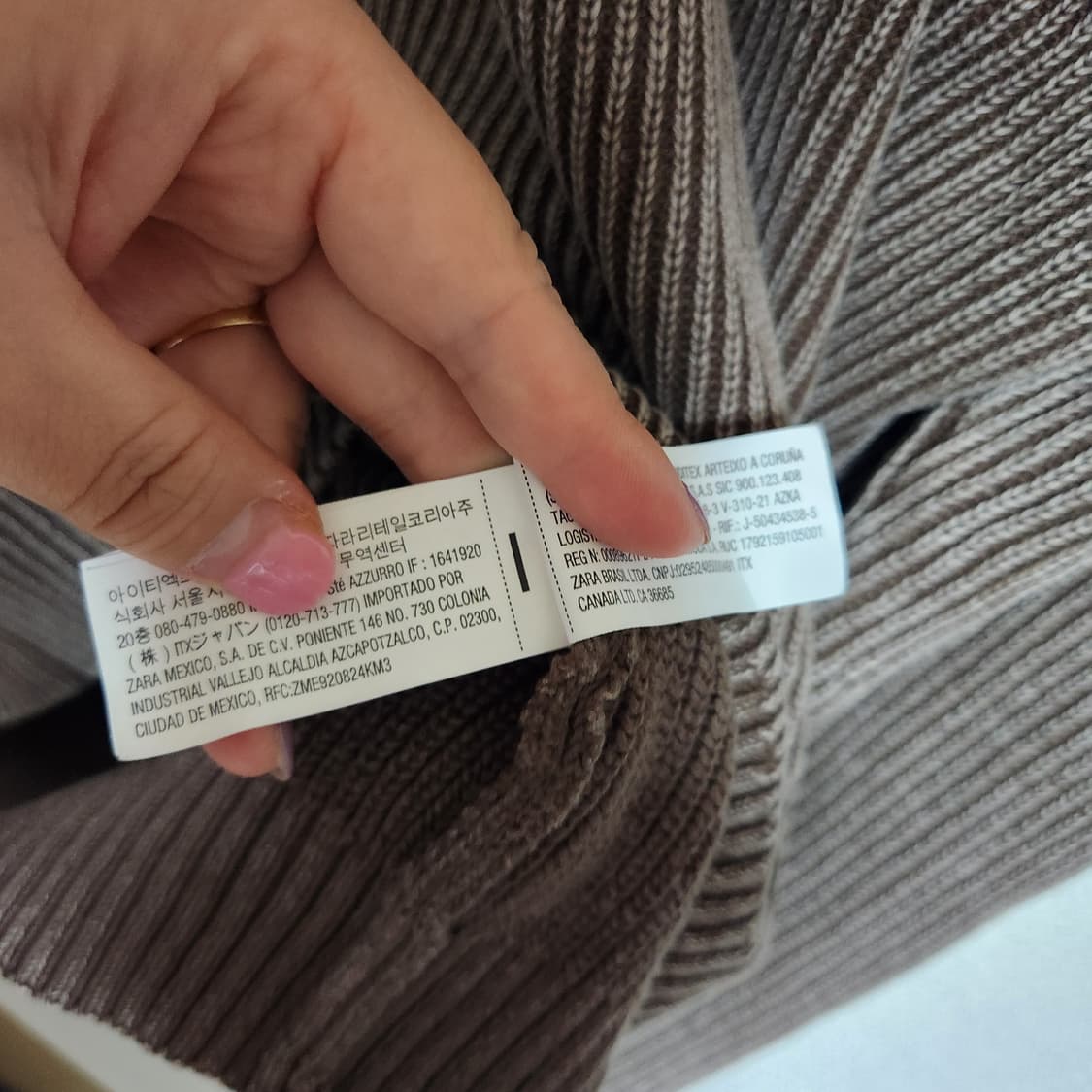 ZARA 골지 니트 브라운 남L 상품이미지6