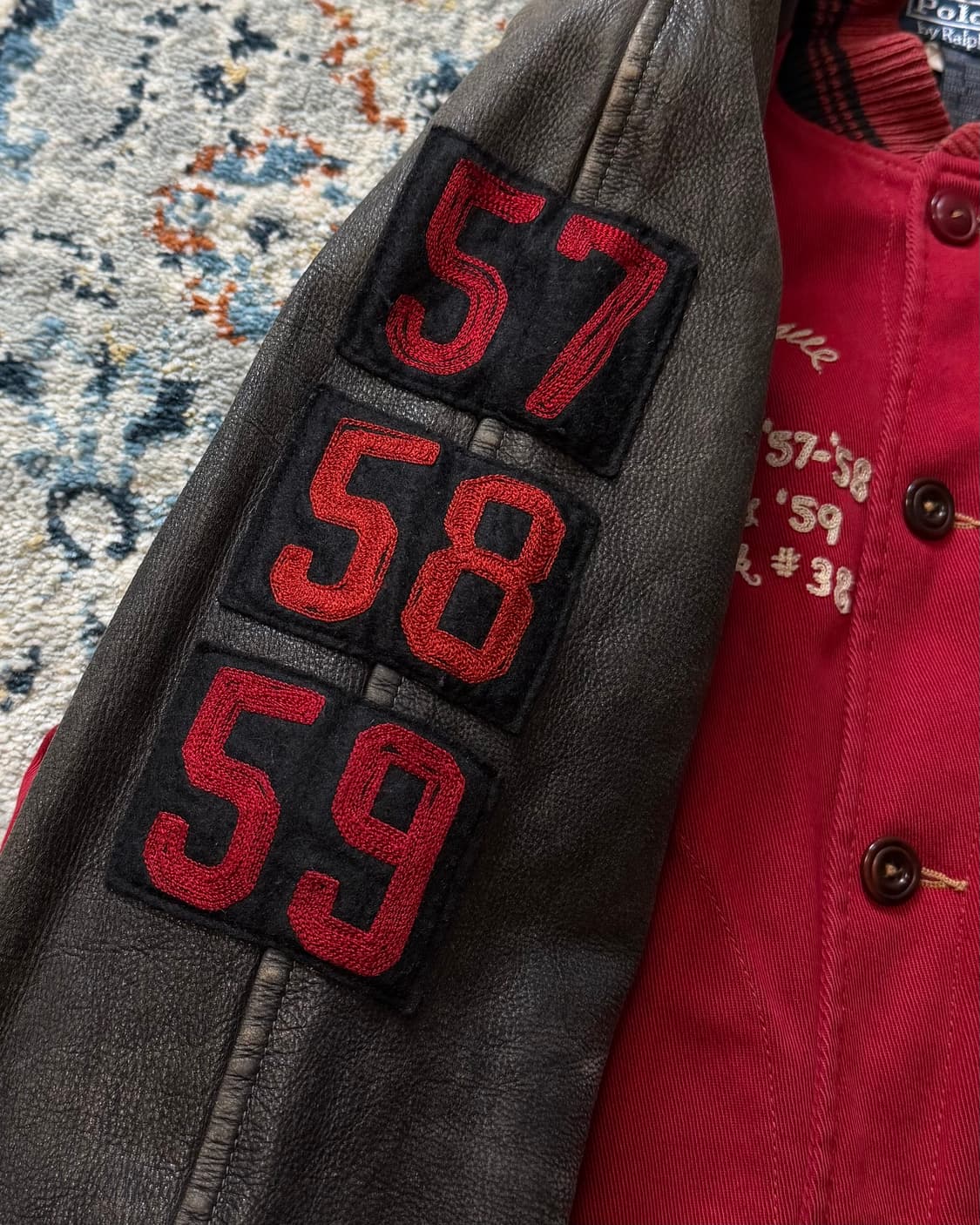 Polo Ralph Lauren Leather Varsity Jacket 상품이미지4