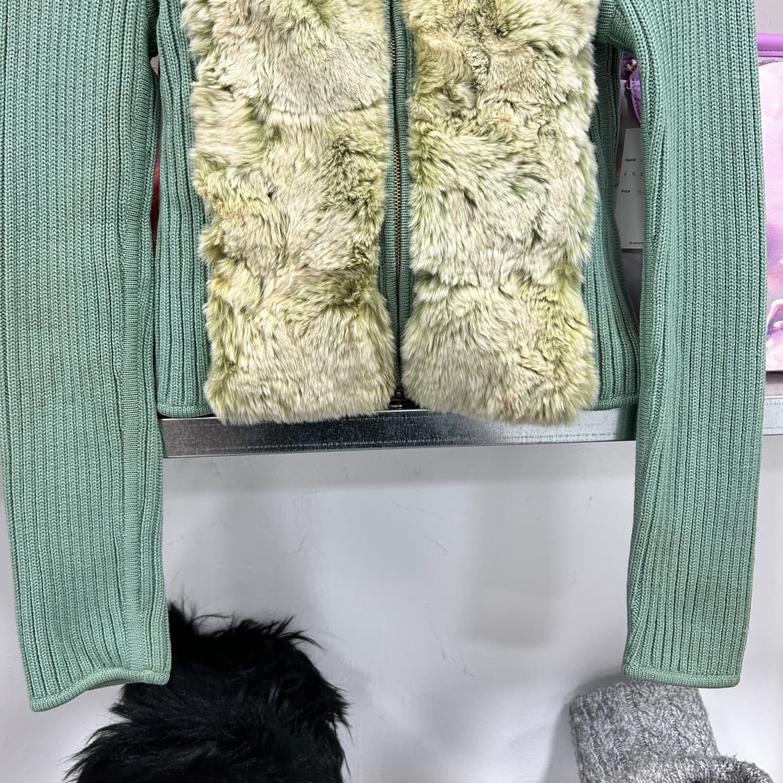 90s 펜디 리얼퍼 니트 집업  상품이미지3