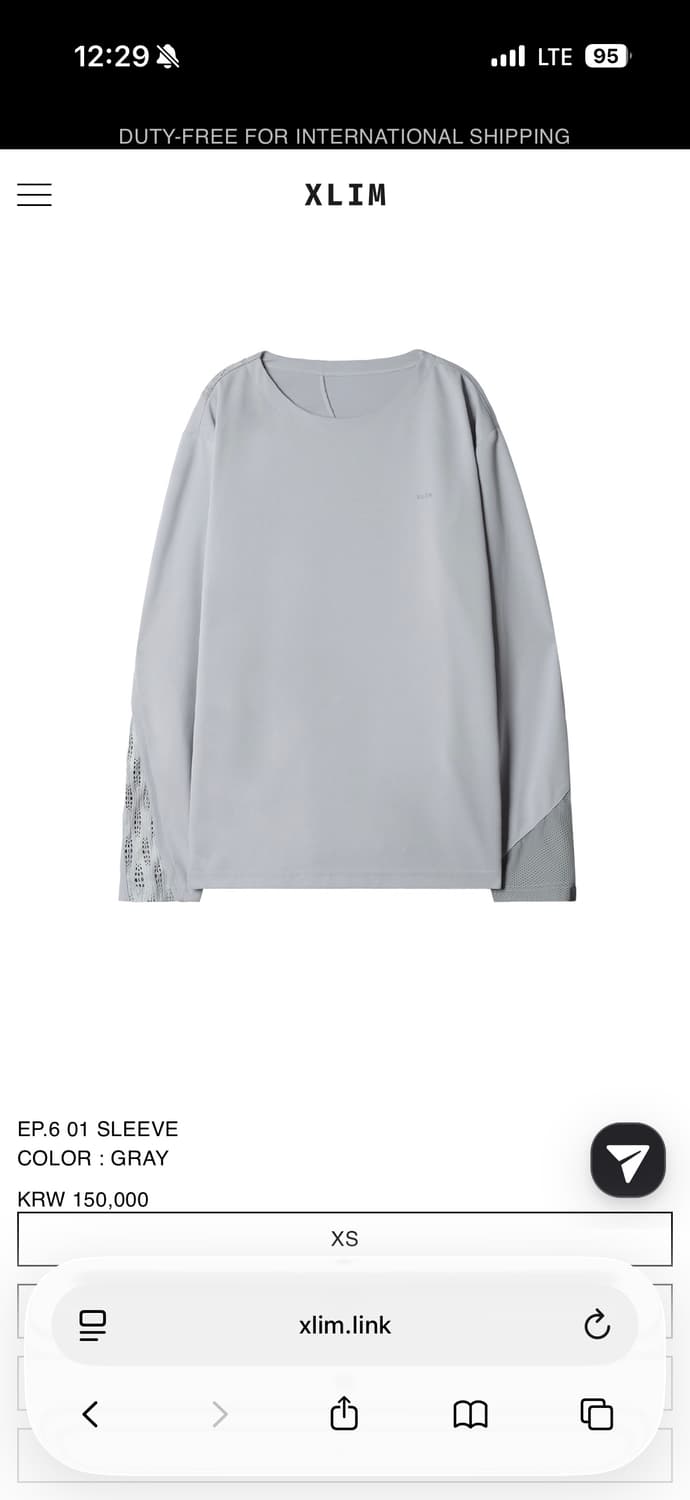 엑슬림 Xlim EP.06 01 Sleeve 롱슬리브  상품이미지1