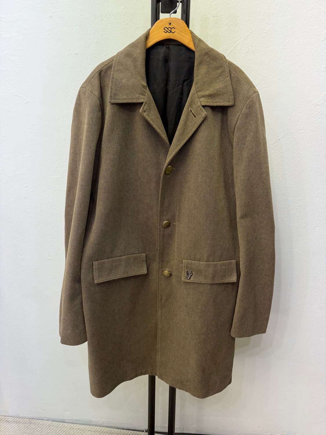 정품) 베르사체 남성 브라운 더블 브레스트 자켓 52(110) 상품이미지1