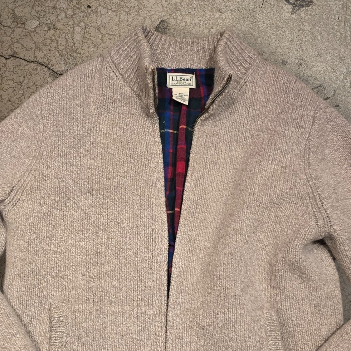 90s L.L.Bean 램스울100% 풀집 니트 스웨터 상품이미지3