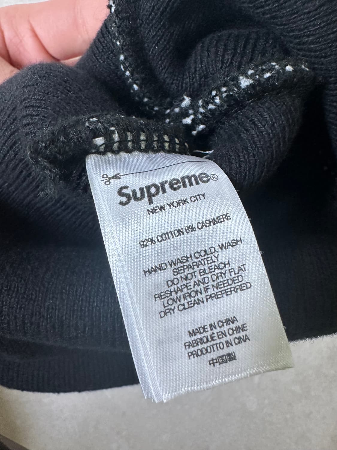 슈프림 빅 로고 비니 블랙 상품이미지4