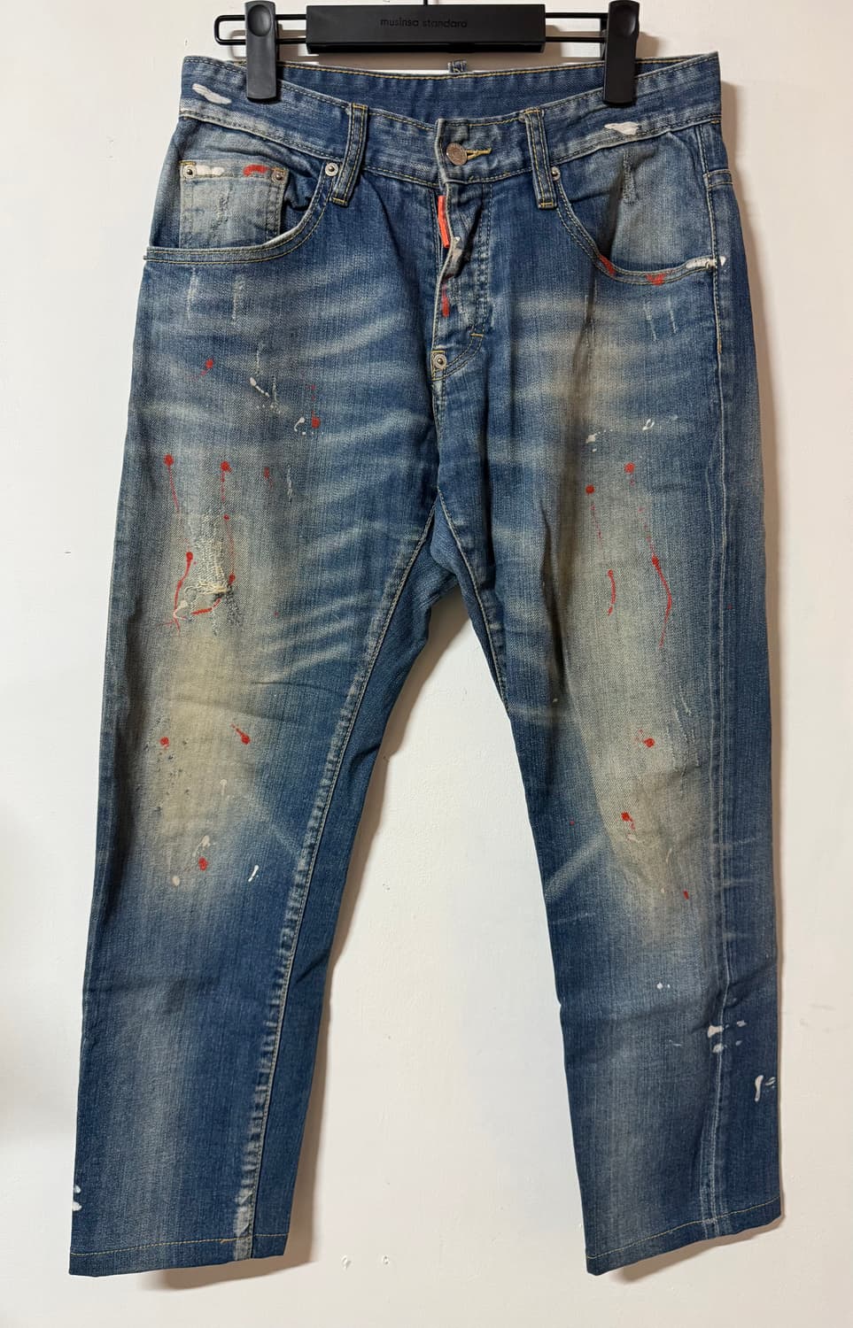 디스퀘어드2 페인트 워싱 데님 팬츠 빈티지 Y2K 아카이브 상품이미지2