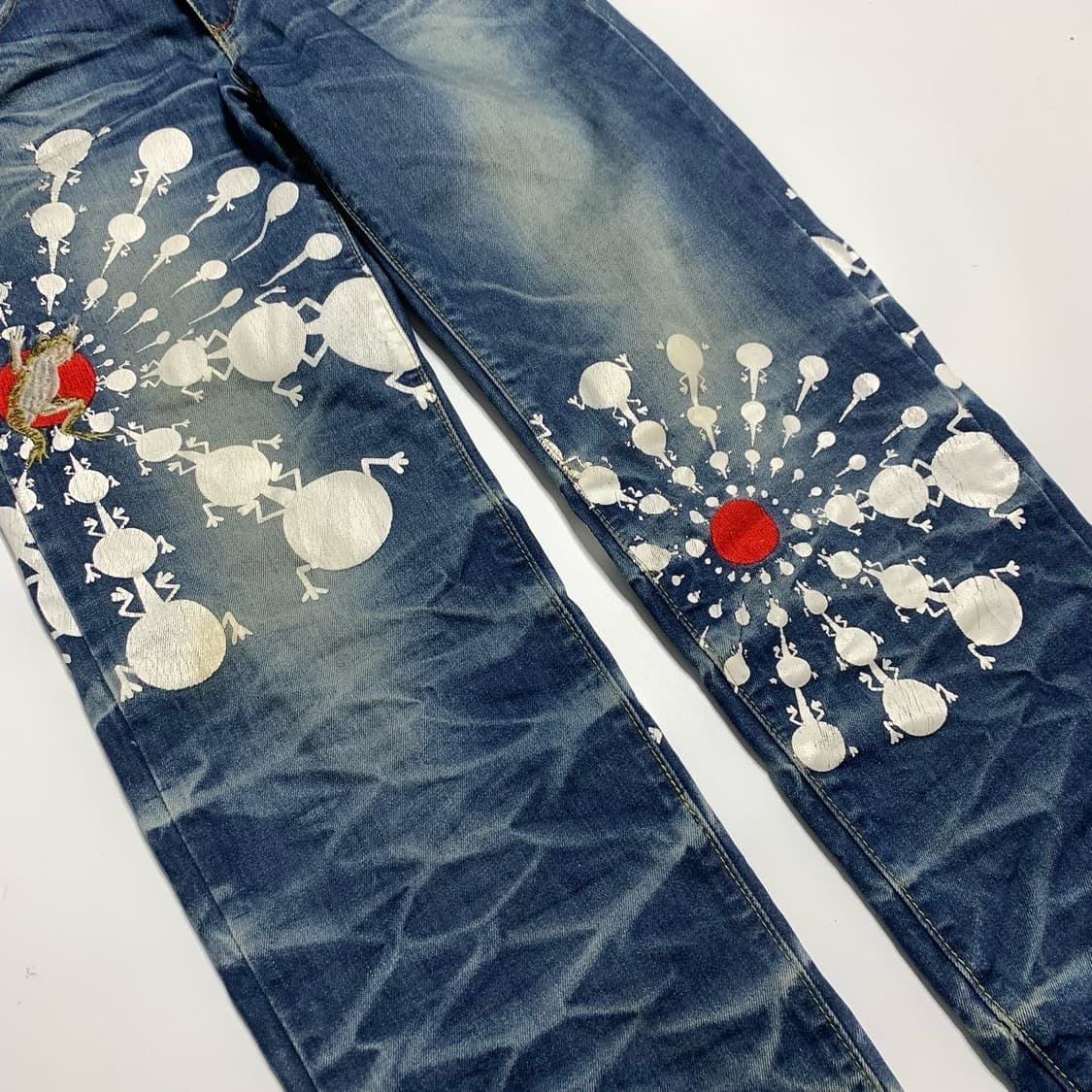 San Maruichi 프린팅 데님팬츠 상품이미지4