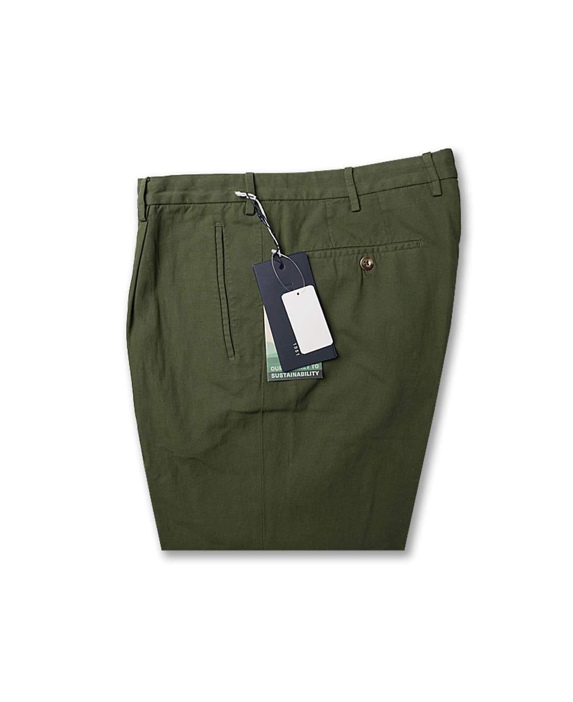 인코텍스 [Incotex] 올리브 그린 테이퍼드 핏 이태리 팬츠 이탈리아 상품이미지1