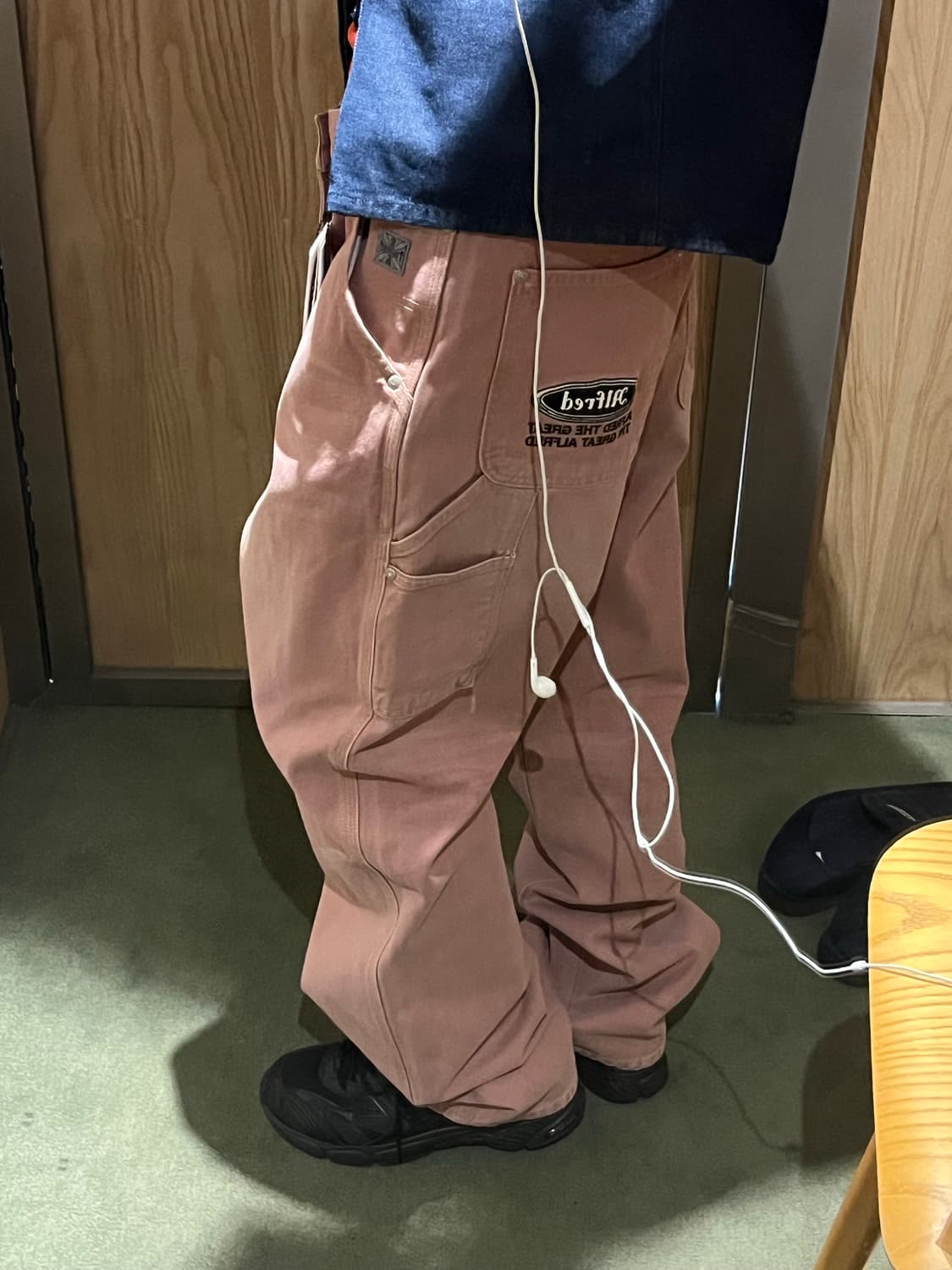 [Alfred]알프레드 핑크 데님 카펜터 팬츠 상품이미지1