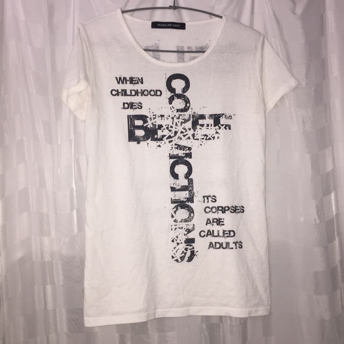 Heaven And Earth 펑크 레터링 반팔티 상품이미지1