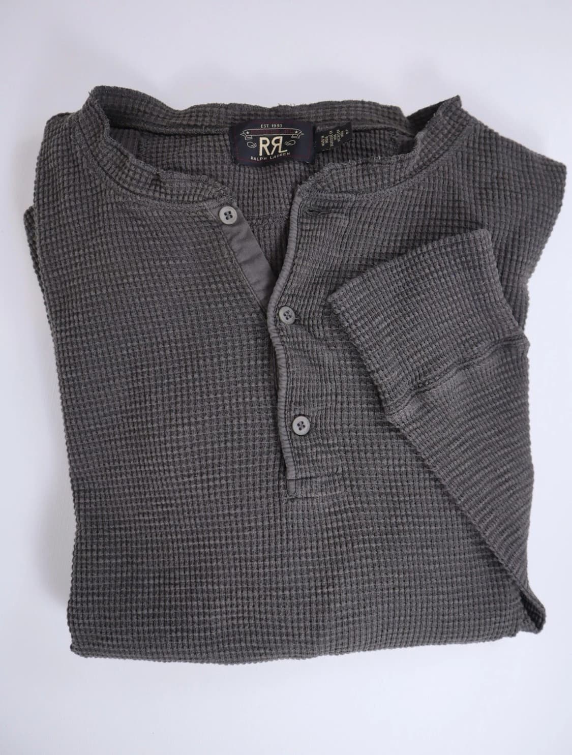 RRL 더블알엘 와플 니트 헨리넥 롱슬리브 티셔츠 상품이미지2