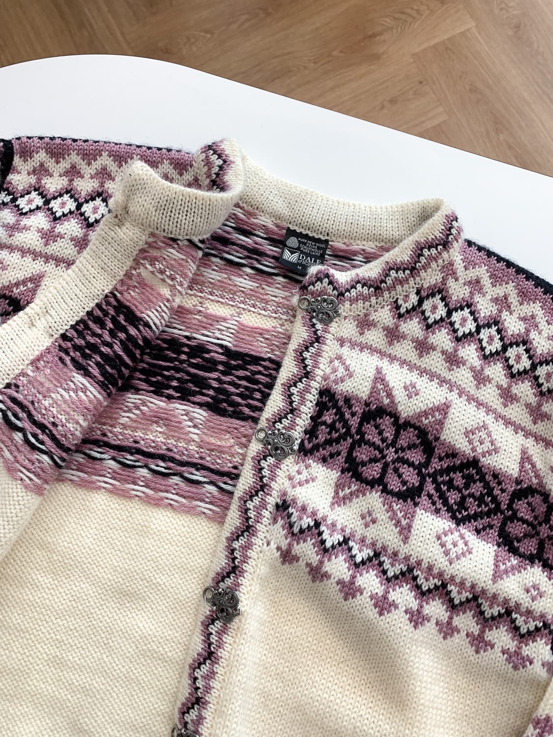 메탈 클라스프 노르딕 울 니트 가디건 95-100  상품이미지8