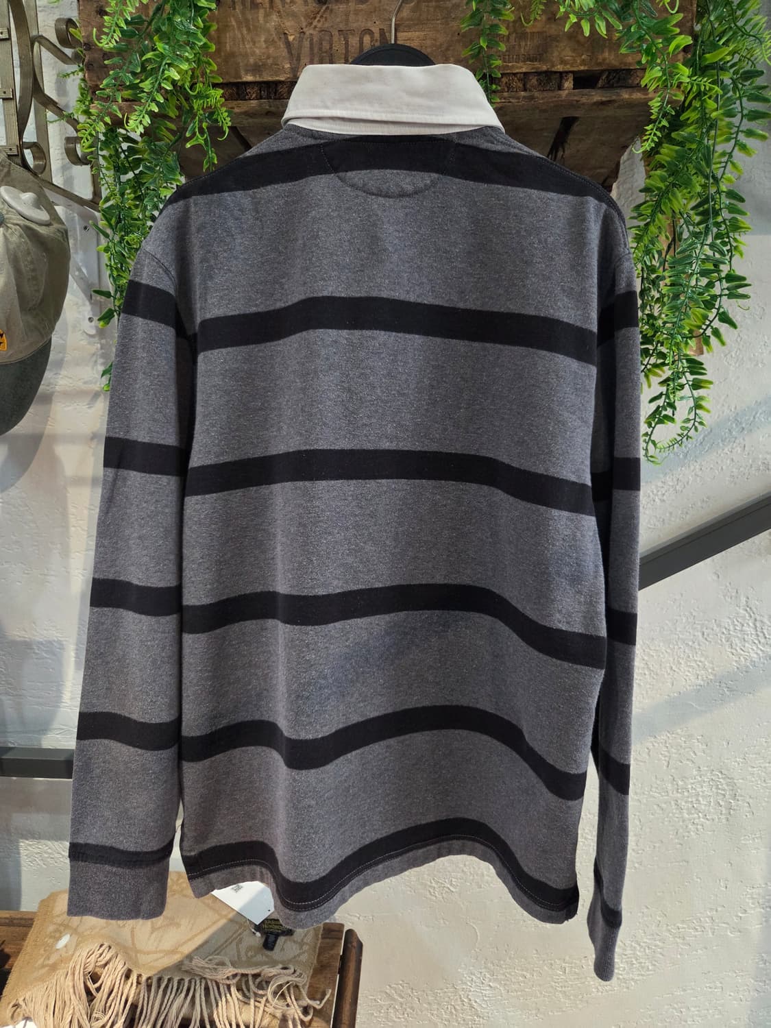 Polo 폴로 그레이 스트라이프 럭비티 상품이미지4