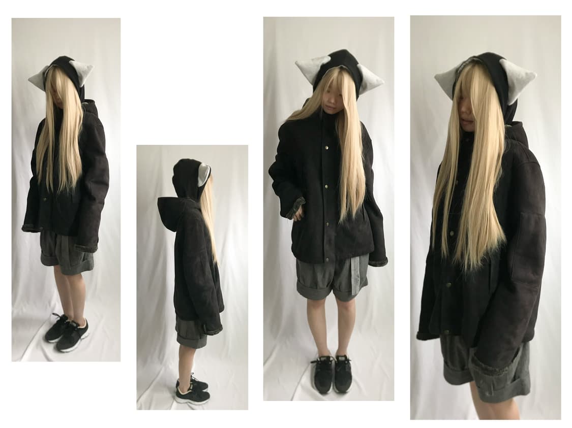 Winter wool belted half roll-up pants 상품이미지7