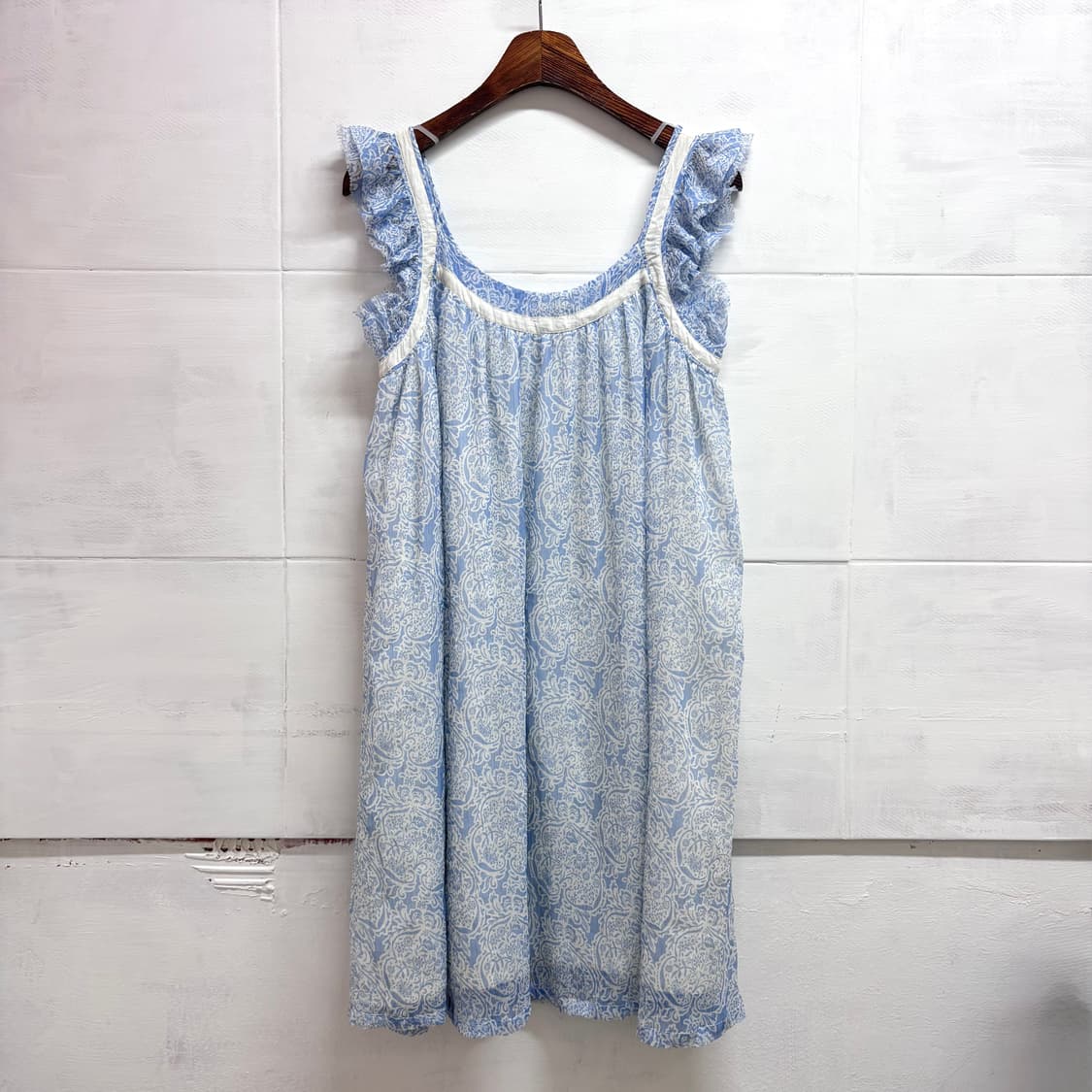 BINDU 에스닉 패턴 히피 쉬폰 원피스 상품이미지1