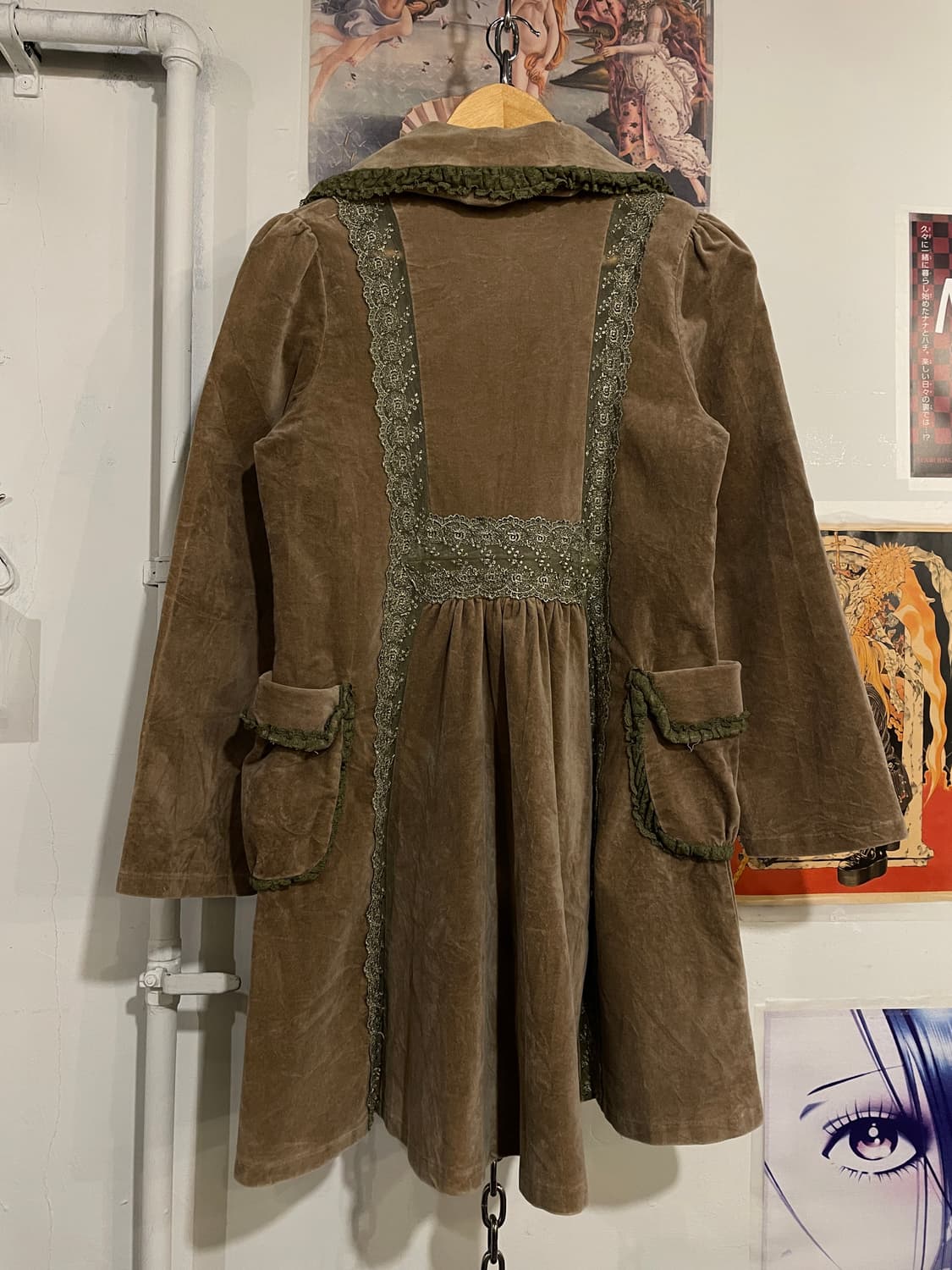 페어리 그린 레이스 음각 버튼 브라운 자켓 y2k 상품이미지6