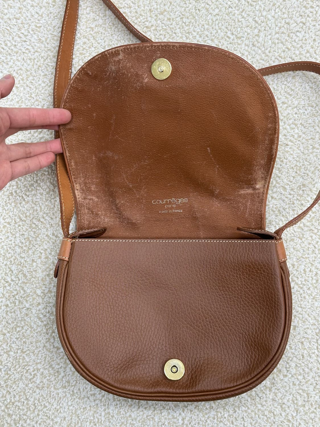 꾸레쥬 브라운 크로스백 상품이미지6