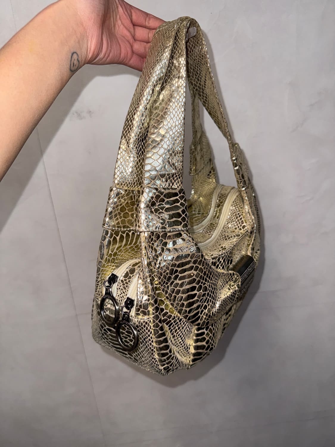 Gold python ribbon hobo bag 상품이미지3