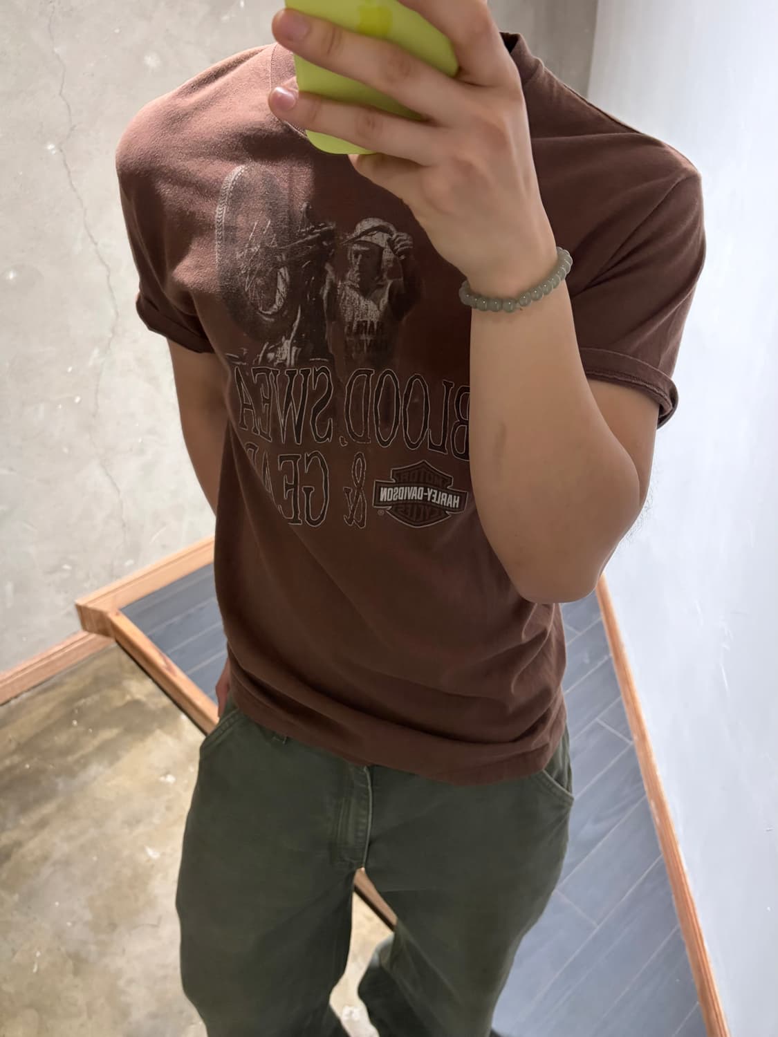 00’s 할리데이비슨 바이크 프린팅 티셔츠 상품이미지2